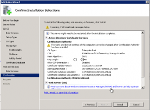 Instalación de entidad certificadora en Windows Server 2008 R2