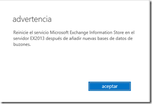 Reinicie el servicio de Microsoft Exchange Information Store en el servidor