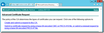 Solicitud de certificado para Exchange con una CA interna