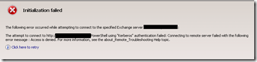 Exchange | "Kerberos" authentication failed